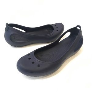 Crocs Navy Blue Flats Kadee Size 7